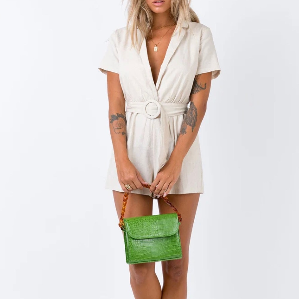 Princess Polly Turin Romper in Beige